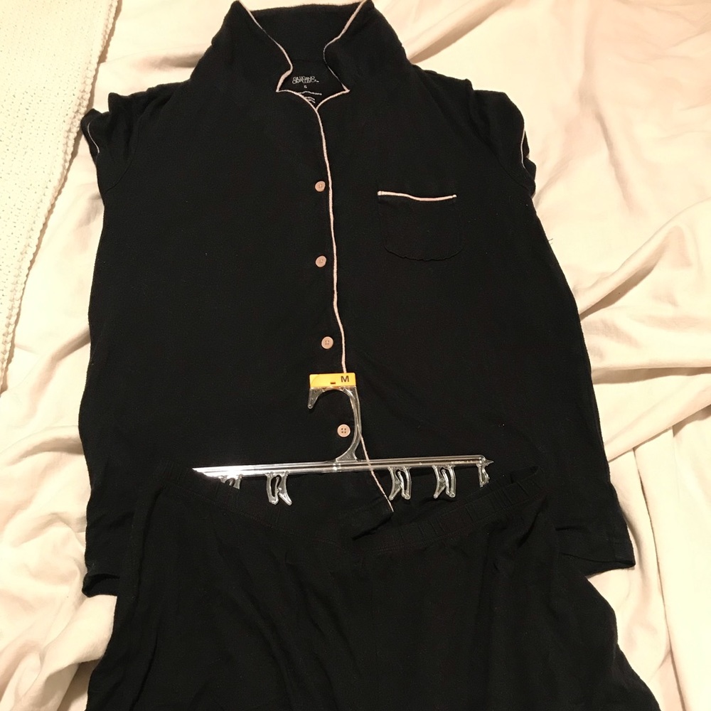 Matching set of black and pink pjs